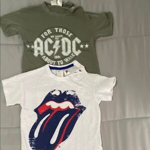 Kids Graphic T-Shirts - White and Green